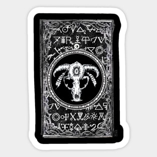 Golden Goat Totem Chaos Magic Gematria Zodiac Scull Sticker